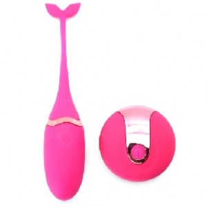 Remote Control Vibrating Egg, 10 Function, Rechargeable, Silicone, PINK